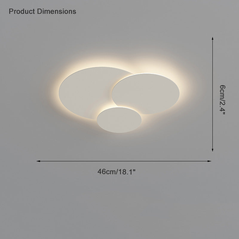 Olverai Round Flat Flush Mount Ceiling Light