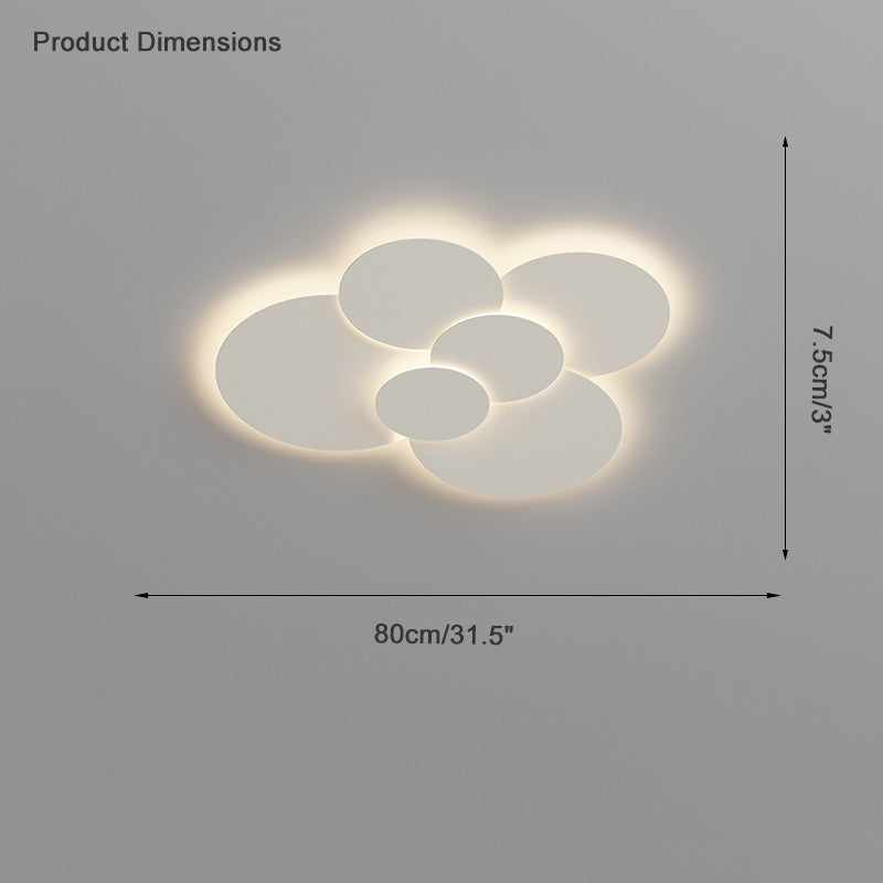 Olverai Round Flat Flush Mount Ceiling Light